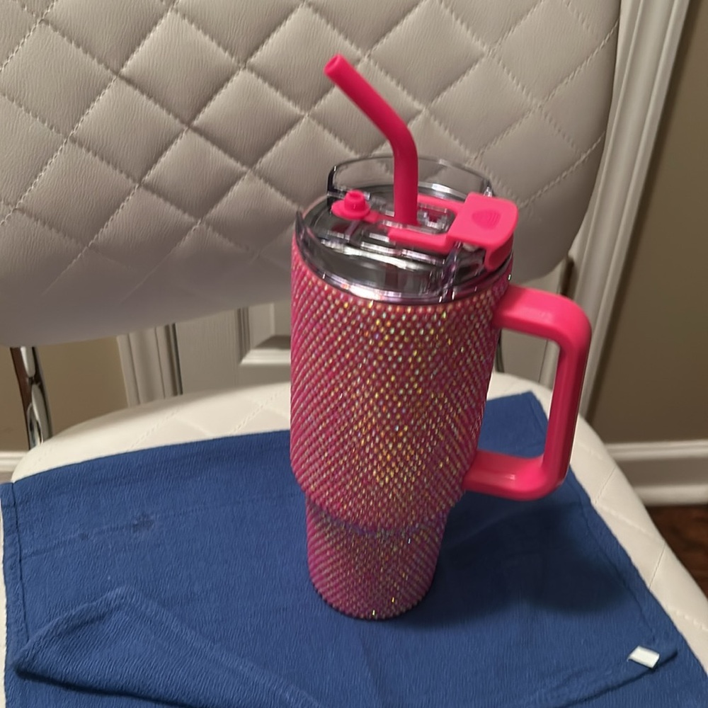 Brand new Fuchsia Pink  Sparkle Stainless Steel Tumbler